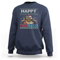 Happy Chrismukkah Funny Jewish Christmas Hanukkah Chanukah Sweatshirt - Wonder Print Shop