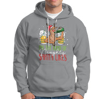 Christmas Hoodie Reindeer Beer Drinking I'm The Kind Of Naughty Santa Likes - Wonder Print Shop
