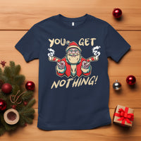 Christmas T Shirt Angry Santa Candy Gun You Get Nothing Cool Gangsta - Wonder Print Shop