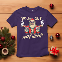 Christmas T Shirt Angry Santa Candy Gun You Get Nothing Cool Gangsta - Wonder Print Shop