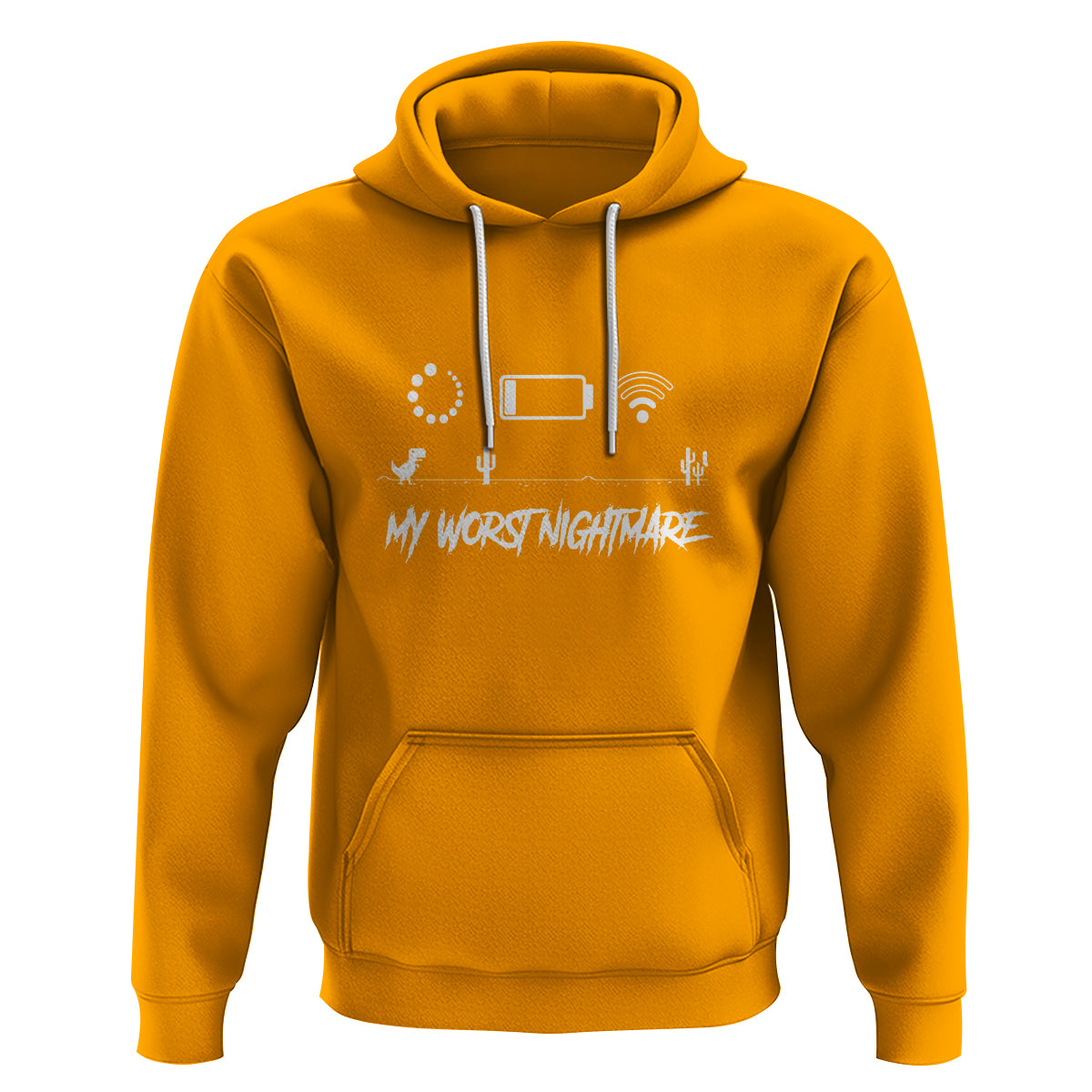 My Worst Nightmare Emty Battery Wifi Loading Gamer Power Hoodie - Wonder Print Shop