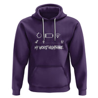 My Worst Nightmare Emty Battery Wifi Loading Gamer Power Hoodie - Wonder Print Shop