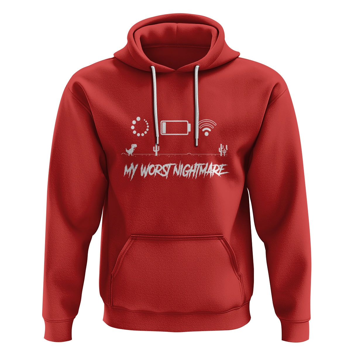 My Worst Nightmare Emty Battery Wifi Loading Gamer Power Hoodie - Wonder Print Shop