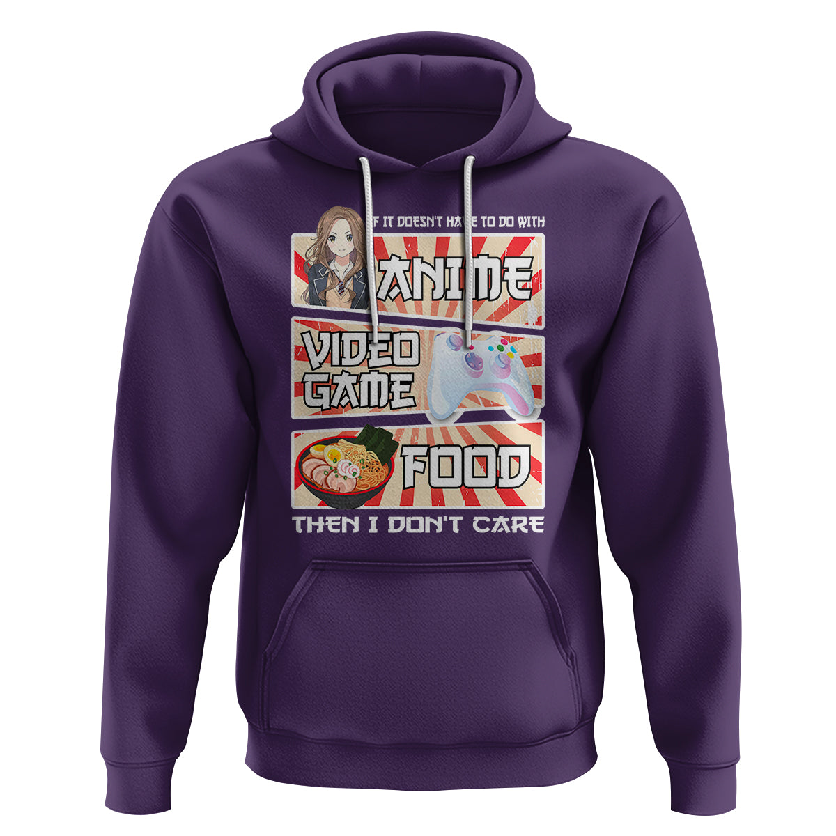 If It Doesn't Have To Do With Anime Video Games Or Food I Don't Care Hoodie - Wonder Print Shop