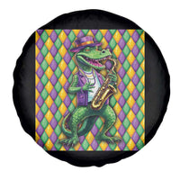 Mardi Gras Funny Alligator Crocodiles Jester Fat Tuesday New Orleans Spare Tire Cover