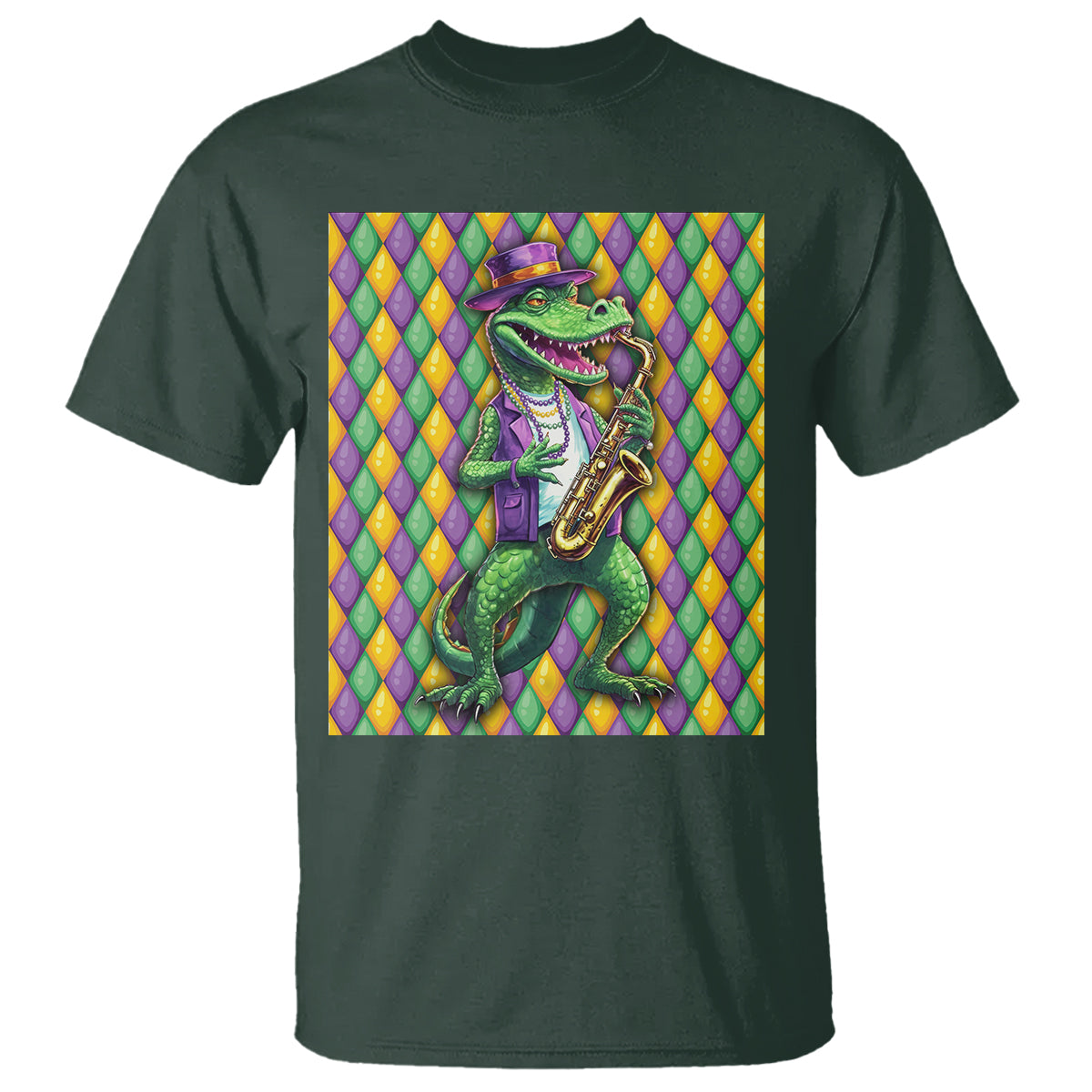 Mardi Gras Funny Alligator Crocodiles Jester Fat Tuesday New Orleans T Shirt - Wonder Print Shop