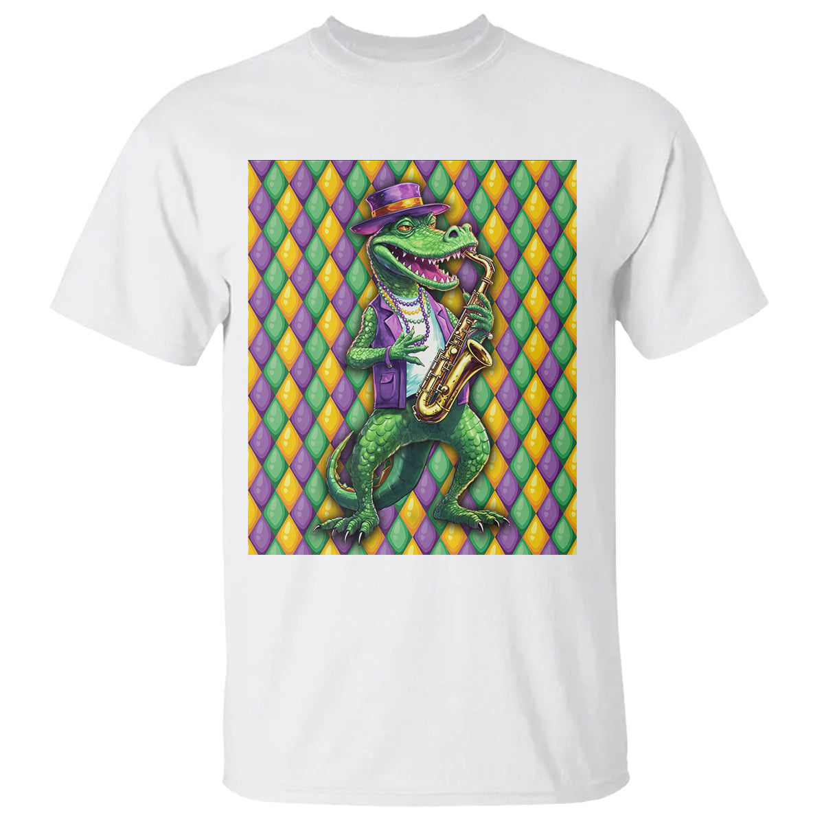 Mardi Gras Funny Alligator Crocodiles Jester Fat Tuesday New Orleans T Shirt - Wonder Print Shop