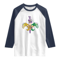 Mardi Gras Alligator Crocodiles Funny Fleur De Lis Raglan Shirt