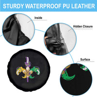 Mardi Gras Alligator Crocodiles Funny Fleur De Lis Spare Tire Cover