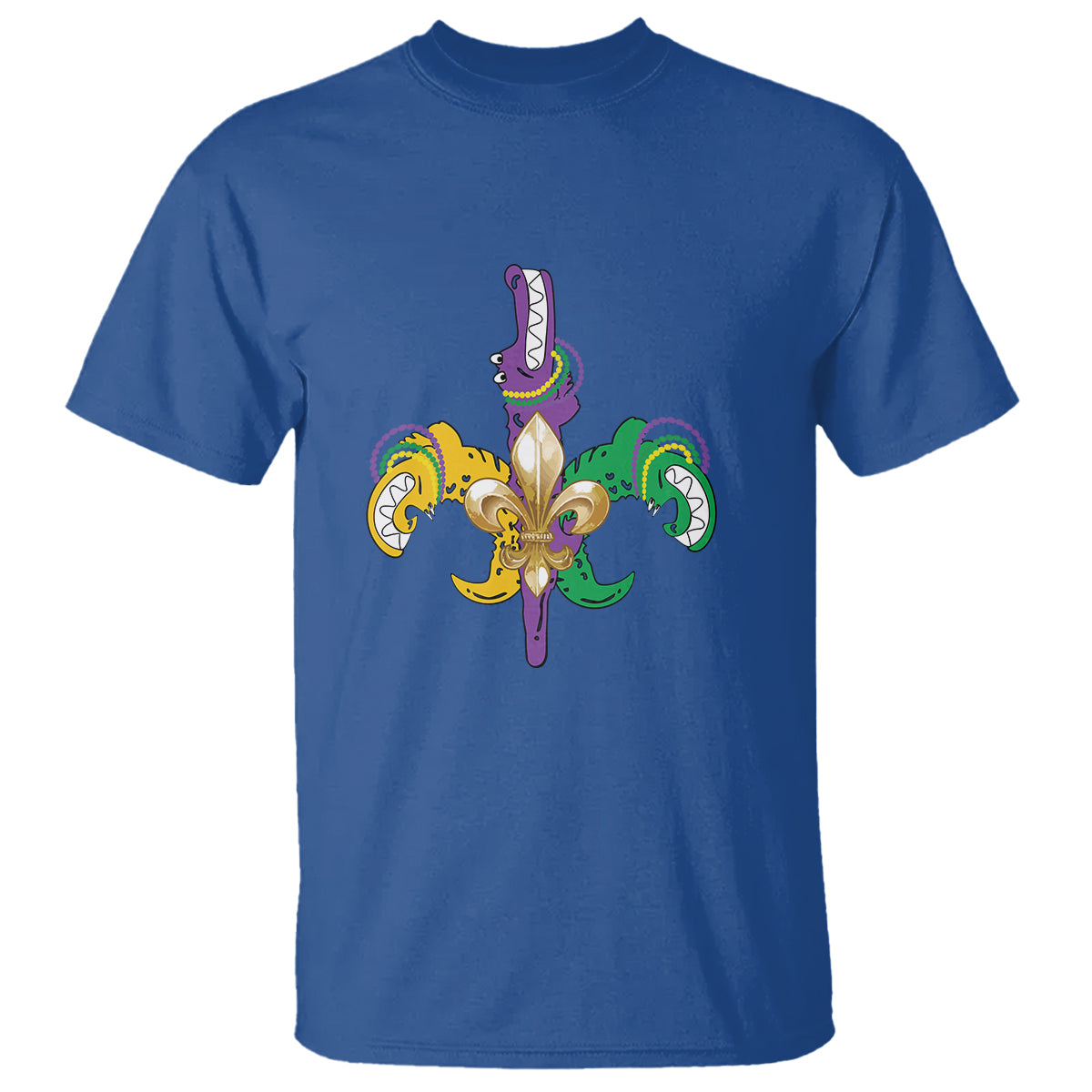Mardi Gras Alligator Crocodiles Funny Fleur De Lis T Shirt - Wonder Print Shop
