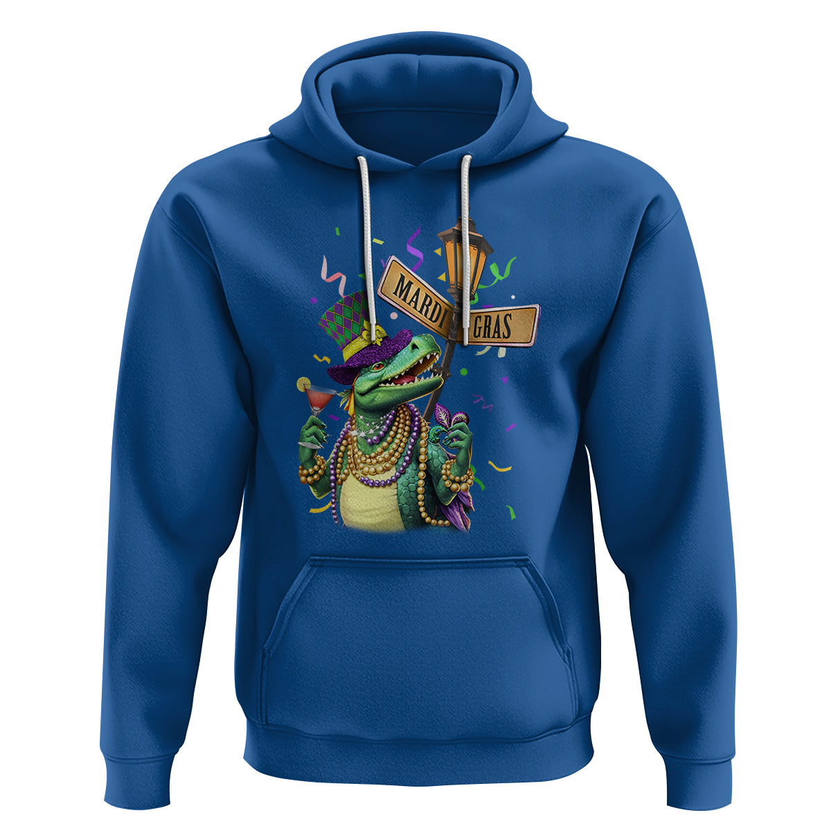 Bead Dinosaur Funny Mardi Grawr Gras Hoodie - Wonder Print Shop