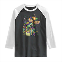 Bead Dinosaur Funny Mardi Grawr Gras Raglan Shirt