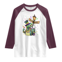 Bead Dinosaur Funny Mardi Grawr Gras Raglan Shirt