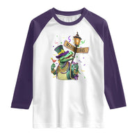 Bead Dinosaur Funny Mardi Grawr Gras Raglan Shirt