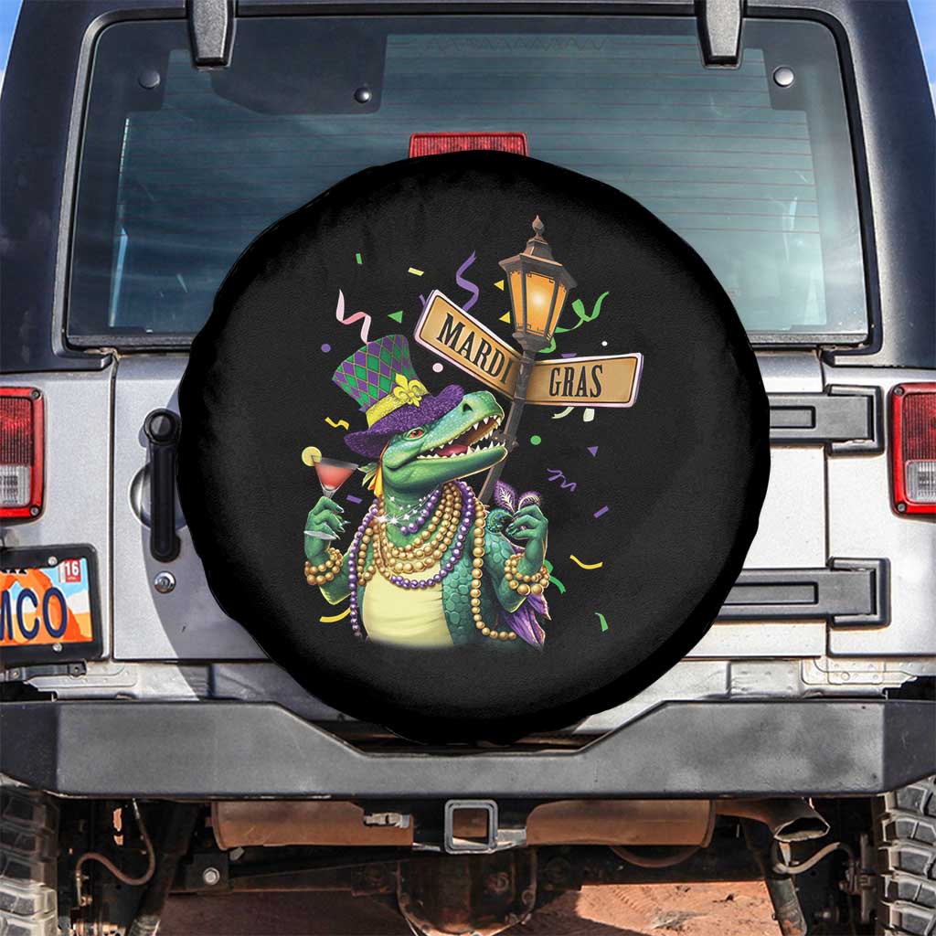 Bead Dinosaur Funny Mardi Grawr Gras Spare Tire Cover