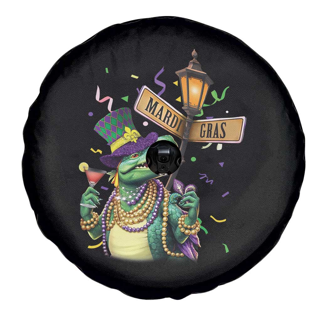 Bead Dinosaur Funny Mardi Grawr Gras Spare Tire Cover