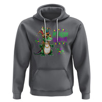 Mardi Grawr Gras Cute Bead Dinosaur Hoodie - Wonder Print Shop