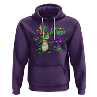 Mardi Grawr Gras Cute Bead Dinosaur Hoodie - Wonder Print Shop