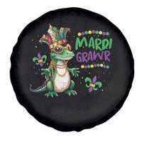 Mardi Grawr Gras Cute Bead Dinosaur Spare Tire Cover