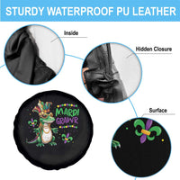 Mardi Grawr Gras Cute Bead Dinosaur Spare Tire Cover
