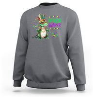 Mardi Grawr Gras Cute Bead Dinosaur Sweatshirt - Wonder Print Shop