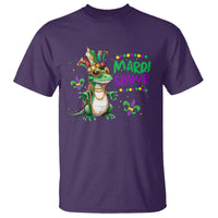 Mardi Grawr Gras Cute Bead Dinosaur T Shirt - Wonder Print Shop