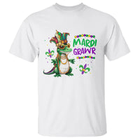 Mardi Grawr Gras Cute Bead Dinosaur T Shirt - Wonder Print Shop