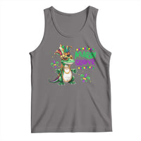 Mardi Grawr Gras Cute Bead Dinosaur Tank Top