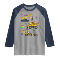Mardi Gras Raglan Shirt Jester Construction Vehicle Truck Fat Tuesday New Orleans