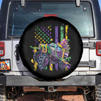 Mardi Gras Monster Truck Beads Flag Spare Tire Cover