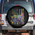 Mardi Gras Monster Truck Beads Flag Spare Tire Cover