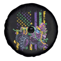 Mardi Gras Monster Truck Beads Flag Spare Tire Cover