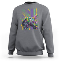 Mardi Gras Monster Truck Beads Flag Sweatshirt - Wonder Print Shop