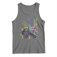 Mardi Gras Monster Truck Beads Flag Tank Top