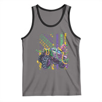Mardi Gras Monster Truck Beads Flag Tank Top