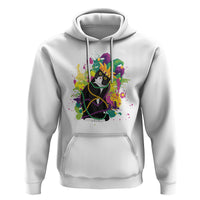 Mardi Gras Funny Tuxedo Cat Meme Beads Hoodie - Wonder Print Shop