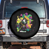 Mardi Gras Funny Tuxedo Cat Meme Beads Spare Tire Cover