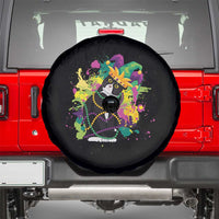 Mardi Gras Funny Tuxedo Cat Meme Beads Spare Tire Cover