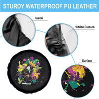 Mardi Gras Funny Tuxedo Cat Meme Beads Spare Tire Cover