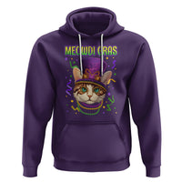 Meowdi Gras Cool Cat Jester Bead Fat Tuesday Hoodie - Wonder Print Shop