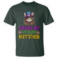 Mardi Gras T Shirt Show Me Your Kitties Cool Cat Jester Hat Bead - Wonder Print Shop