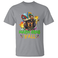 Mardi Gras Y'all Dachshund Dog With Beads Colorful T Shirt - Wonder Print Shop
