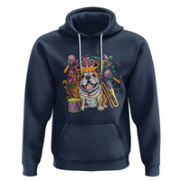 Mardi Gras Hoodie Fench Bulldog Cute Fat Tuesday Frenchie Pet Dog - Wonder Print Shop