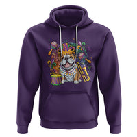 Mardi Gras Hoodie Fench Bulldog Cute Fat Tuesday Frenchie Pet Dog - Wonder Print Shop