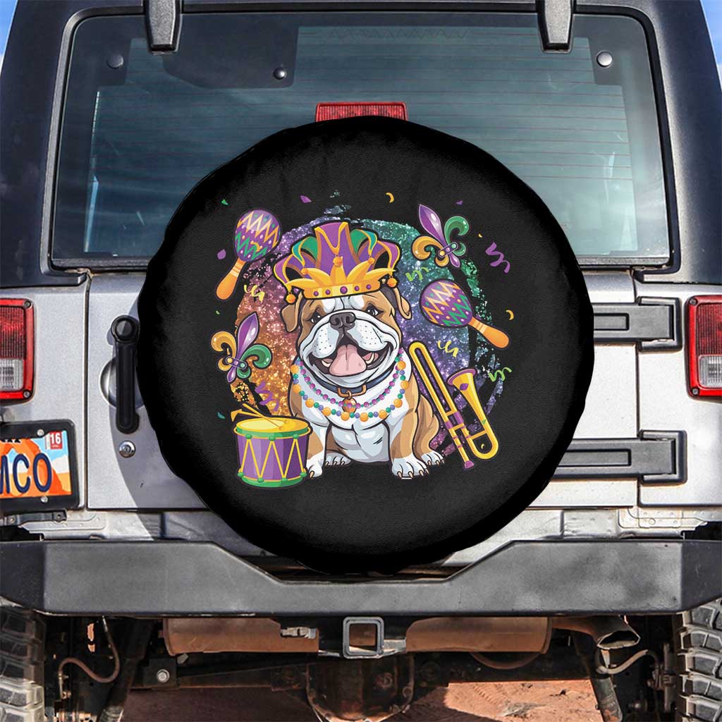 Mardi Gras Spare Tire Cover Fench Bulldog Cute Fat Tuesday Frenchie Pet Dog