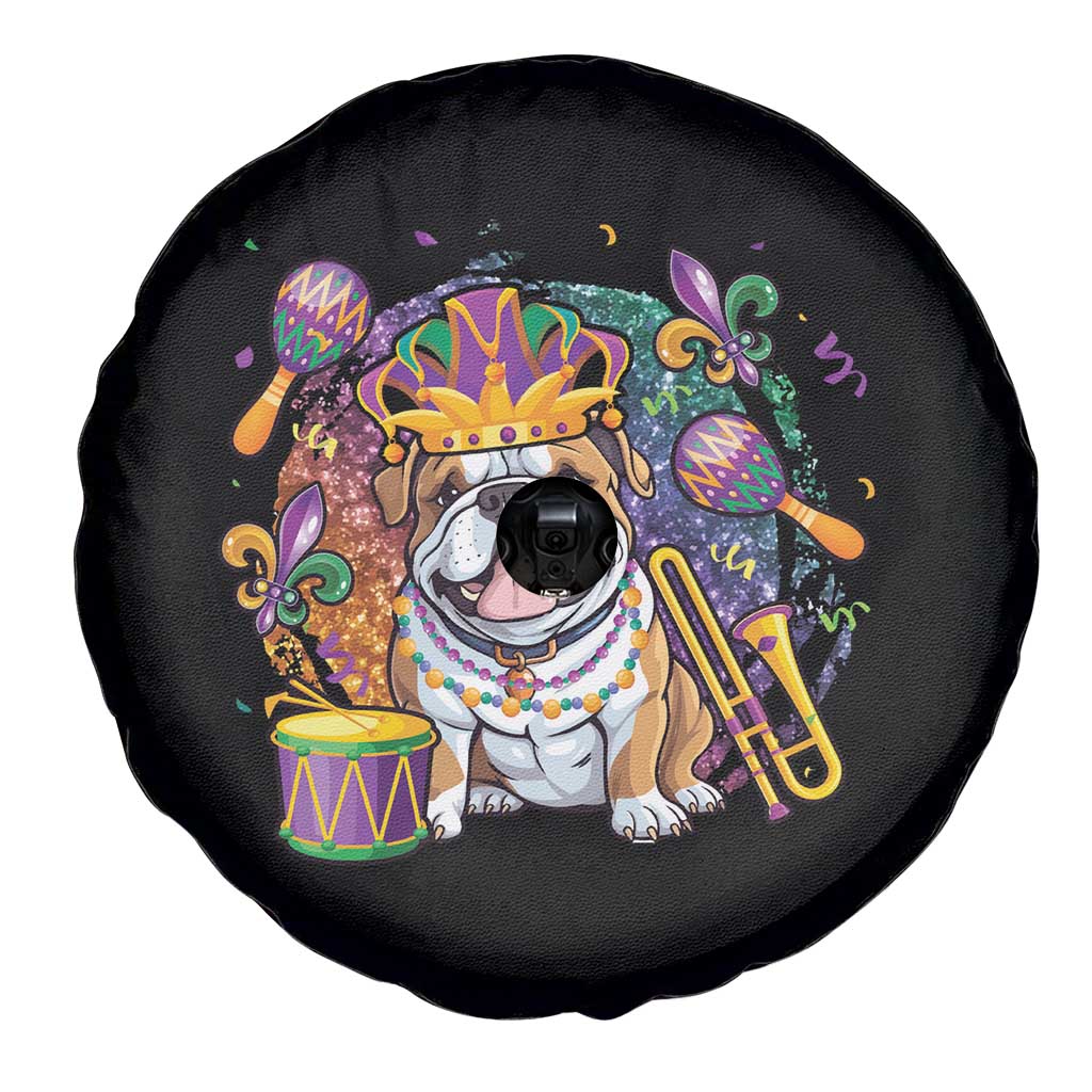 Mardi Gras Spare Tire Cover Fench Bulldog Cute Fat Tuesday Frenchie Pet Dog