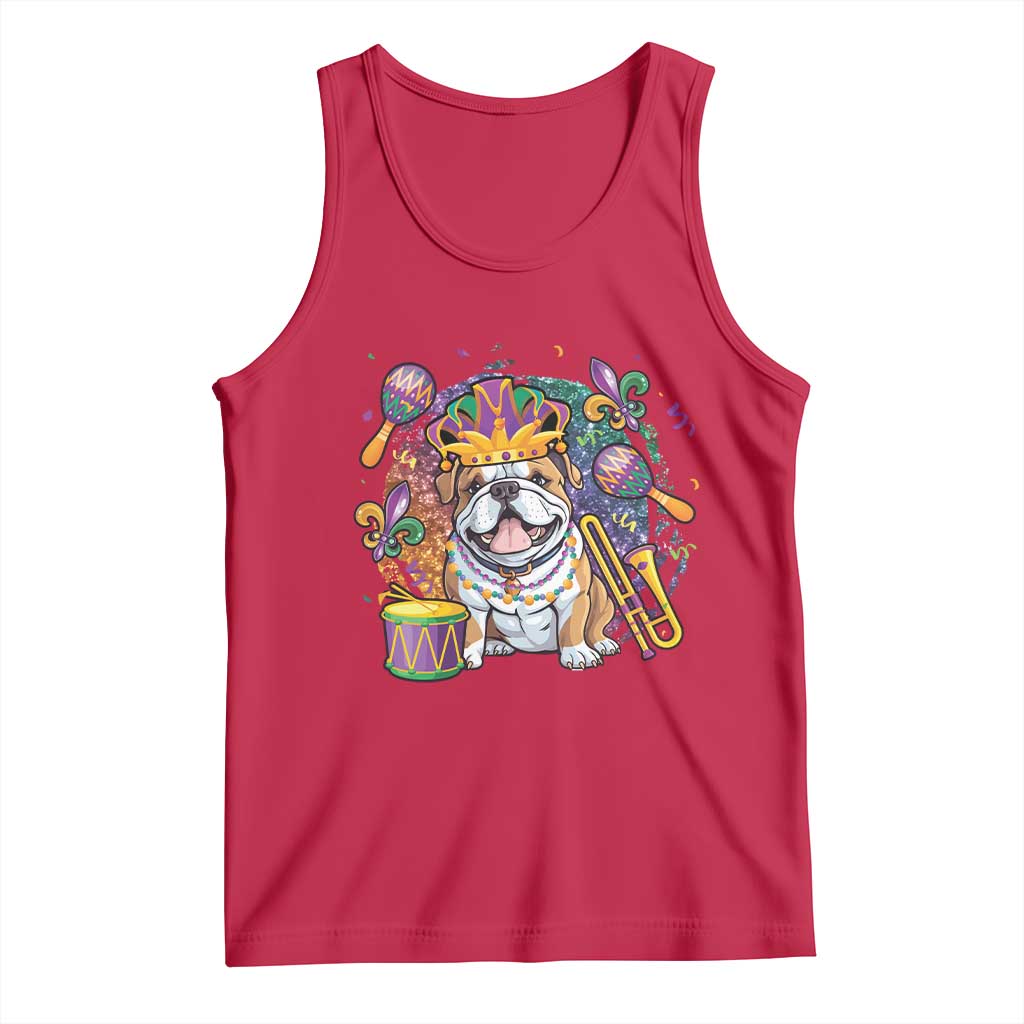 Mardi Gras Tank Top Fench Bulldog Cute Fat Tuesday Frenchie Pet Dog