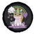Mardi Gras Cute Unicorn Beads Rainbow Fleur De Lis Spare Tire Cover