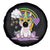 Mardi Gras Cute Unicorn Beads Rainbow Fleur De Lis Spare Tire Cover