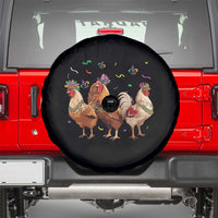 Mardi Gras Funny Farmer Jester Chicken Beads Spare Tire Cover